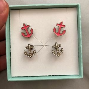 $ firm Anchor Earrings-2 Set